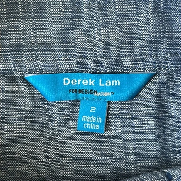Derek Lam for DesigNation Womens Chambray Mini Jumper Lightweight Summer Dress 2 - Picture 9 of 10